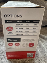 Kidde EGCAVWF Ceiling Horn Strobe 15-115cd WHITE “FIRE” Marking New in Box
