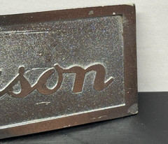 Vintage Metal Silver Ferguson Tractor Front Emblem Ornament 3-1/4″ x 1-1/4 TO30?