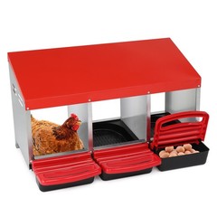 3 Compartments Hen Laying Box Metal Chicken Egg Nexting Boxes for Chicken Coop
