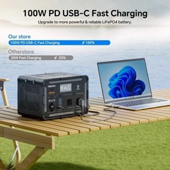 600W 519Wh Portable Power Station Solar Charger Generator Back Up RV Camping