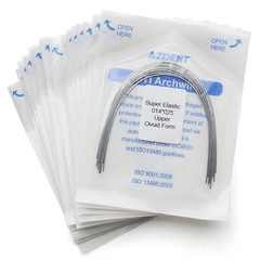 10 PCS AZDENT Dental Ortho Super Elastic Niti Arch Wires Rectangular Ovoid form