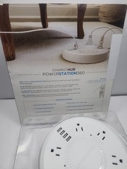 ChargeHub Powerstation 360 10-Device Surge Protector Power Strip Includes 4 U…
