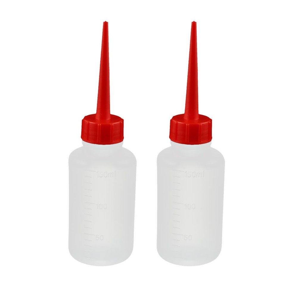 2 Pack 150ml Soft Plastic Straight Beak Squeeze Oil Bottle Industrial Bottle
