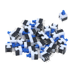 30 Pcs Micro Push Button Switch DPDT 6 Pin 8x8mm Self-Locking Power Switches