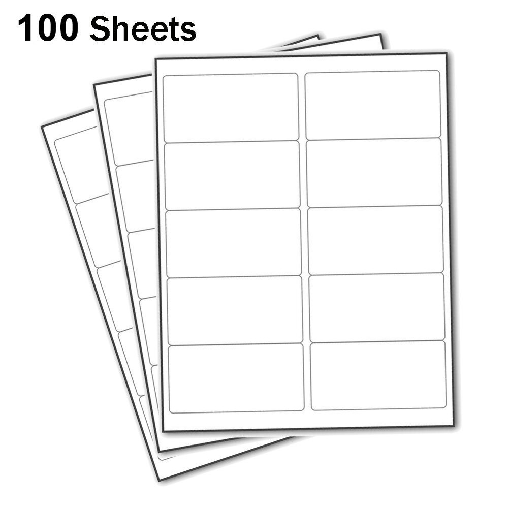 1000 Address Shipping Labels Laser Ink Jet 100 Sheets 2″x4″ 10-UP 10 Per Sheet