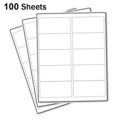 1000 Address Shipping Labels Laser Ink Jet 100 Sheets 2″x4″ 10-UP 10 Per Sheet