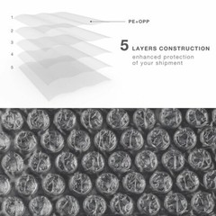 100 #0 Black Poly Bubble Padded Envelopes Self-Sealing Mailers 6X10 (Inner 6×9)