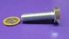 Tap Bolt Metric, FT, GR 10.9 Zinc M12 x 1.75 x 40 mm Length, 25 Pcs