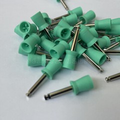 100pcs Dental Polishing Prophy Prophylaxis Cups Latch Type Rubber Polisher Green