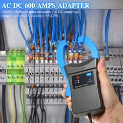 HP-605A 600A DC/AC Current Clamp Adapter Clamp-On Meter Tester with test probes
