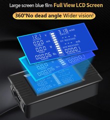 DC Multifunction Battery Monitor Meter 0-200V 0-200A LCD Display Digital Voltage