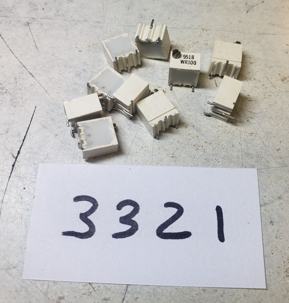 Lot of (10) BI Tech 84WR100 100 Ohm 12 Turn 1/4″ Sq SMD Top Adj Trimmer