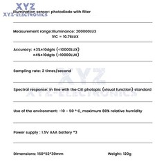 S8608 LCD Light Meter Digital Illuminance Meter Luxmeter Photometer 200000Lux