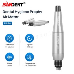 1-5 Dental Hygiene Prophy Handpiece 4:1 Straight Nose + Air Motor 4H 360° Swivel