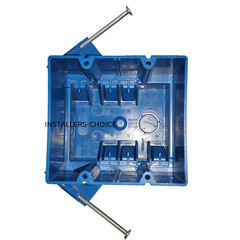 5 pcs 2-Gang 32 Cu In New Work ETL Nail on Electrical Switch & Outlet Box Blue