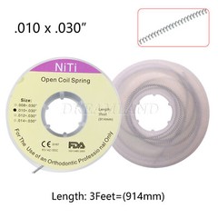 10 Roll Dental Orthodontic Niti Open Coil Spring Spool Dia.010 *030 ” inch 914mm