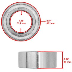 Caltric DAC345824 DAC34580024 WE301043 Double Row Angular Ball Bearings 34X58X24