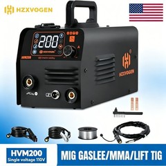 HZXVOGEN HVM200 110V US Welder Digital LCD IGBT Inverter Mini MMA Equipment