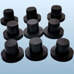 Solid Silicone Rubber Black T-shaped Sealing Hole Plugs 3mm-15mm Dust Plug