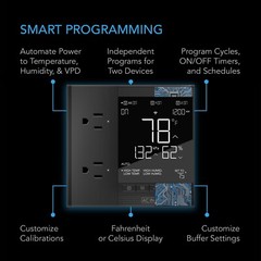 CONTROLLER 75 PRO, Bluetooth + WiFi Smart Outlet Controller for Two Devices