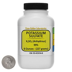 Potassium Sulfate [K2SO4] 99% Reagent Grade Crystals 8 Oz in a Bottle USA