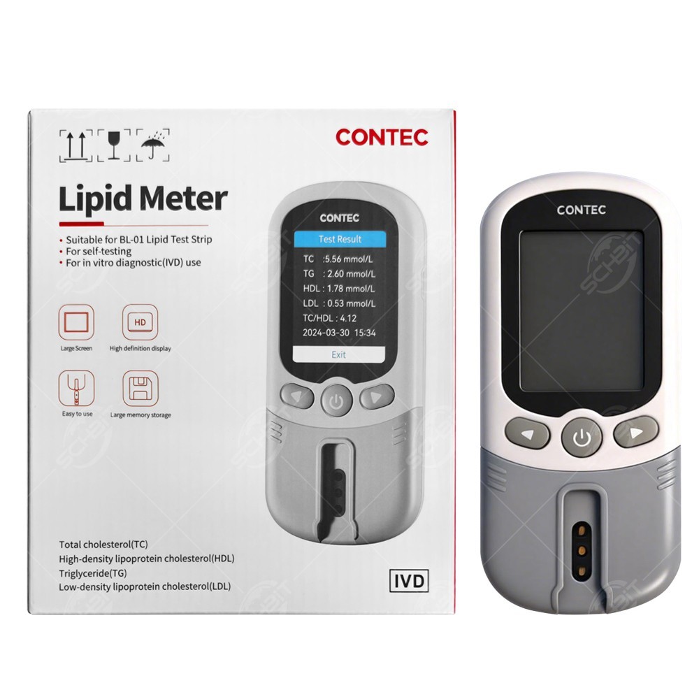 2026 CONTEC Upgraded 5-in-1 Blood Lipid Analyzer: Cholesterol and Triglycerides