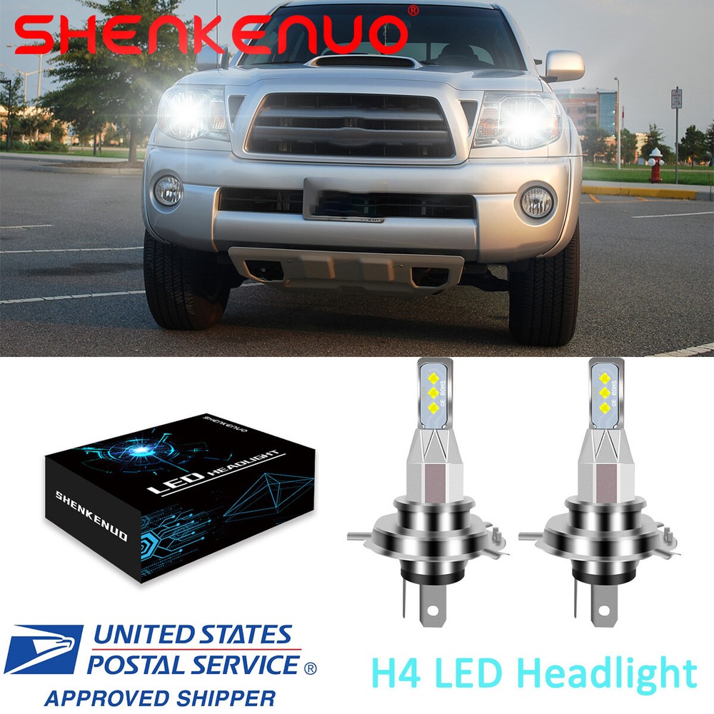 For Toyota Tacoma 1998-2015 2Pcs 6000K H4 LED Headlight Bulbs Hi&Lo Beam Combo