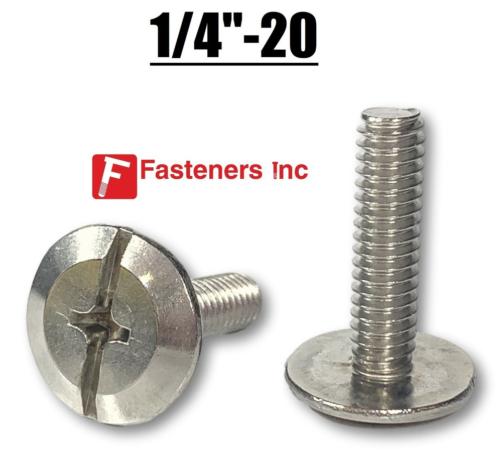 1/4″-20 Stainless Steel Phillips / Slotted Hurricane Sidewalk Bolts Choose Size