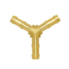 Hose Barb Fitting 5/16 Barbed 3 Way Y Shaped Union Brass Connector Splitter
