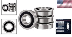4 Pack Flanged Ball Bearing ID 1/2″ x OD 1-3/8″, Suitable for Lawn Mower, Whe…