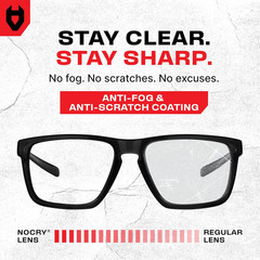 NoCry ANSI Z87.1 Safety Glasses with Readers 1.5 with Anti Fog & Anti Scratch Co