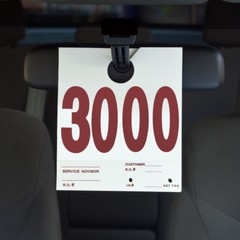 AUTO SERVICE NUMBERED HANG TAGS FOR AUTO SERVICE VEHICLE IDENTIFICATION