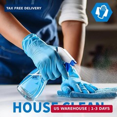 Medguy Medical Blue Nitrile Disposable Exam Gloves, 4.5 Mil 100 Pcs Powder-Free