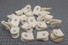 x20 SMALL 1/16 x 3/8 ESSENTRA N-1-19 WIRE CABLE CLAMP ROUND LOOP NATURAL FLAT #4