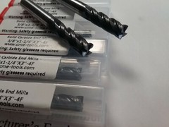 6pcs 3/8″x1-1/4×3 long length Carbide End Mills Tialn Coated 4 Flt S/E –new