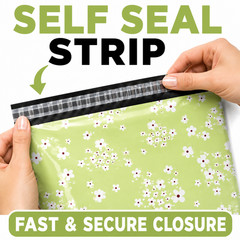 Wildflowers Poly Mailers 10×13 Designer Shipping Bags Self Seal Cute