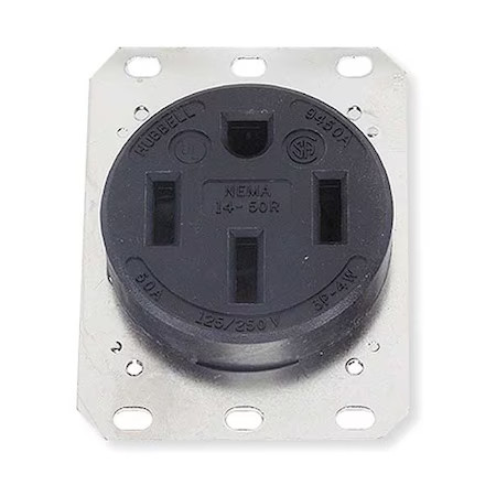 Hubbell Wiring Device-Kellems Hbl9450a Straight Blade Receptacle, 1 Outlet,