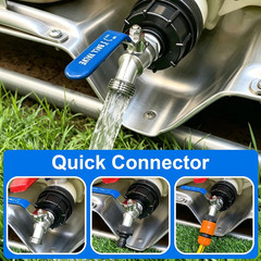 IBC Tote Hose Adapter, 3-Size IBC Tote Adapter, 2.44″ Fine、2 “Fine, and 2” Coars