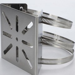 High Compatibility Stainless Steel Pole Bracket with Reinforced Steel Plate