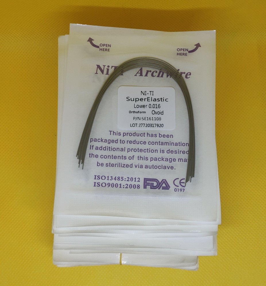 10Pcs/Pack Dental Super Elastic NITI Arch Wires Orthodontic Round Ovoid Form