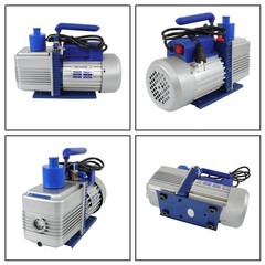 110V 9.6 CFM 1 HP Dual-Stage Rotary Vane HVAC Air Vacuum Pump For R12 R22 R134a