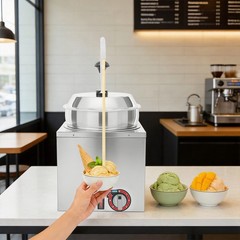 7L/1.85Gal Cheese Dispenser with Pump Commercial Stainless Steel Cheese Warmer