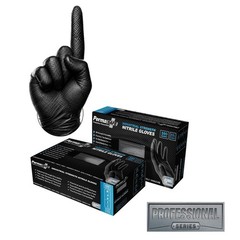 PermaSafe HD Orange Disposable Nitrile Gloves Black Large (1 Box of 100)