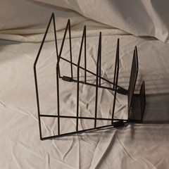 Black Metal Mesh Desktop File Organizer Letter Document Sorter