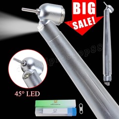 LED Dental Surgical Handpiece 45° Angle 4 Hole Midwest Rear Exhaust Impact Air