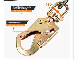 Self Retracting Lifeline 50FT Fall Protection Retractable Lanyard, Class 1 SRL