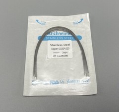 Dental Orthodontic Arch Wire Stainless Steel Round Rectangular Ovoid / Natural