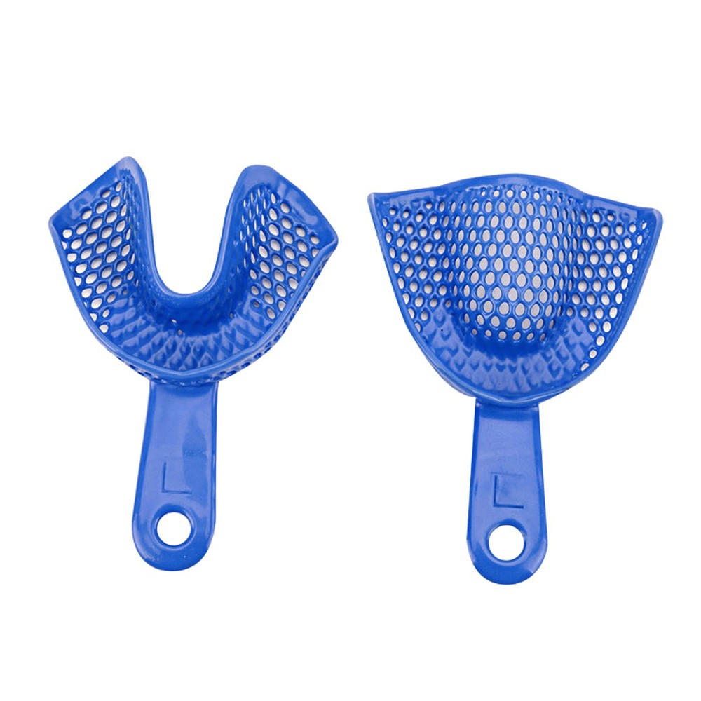 2Pcs/10Pcs Plastic-Steel Dental Impression Trays Material Upper+Lower 5 Sizes