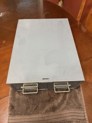 Vintage Steelmaster Art Steel Co. New York USA Metal Double 2 Drawer Card File