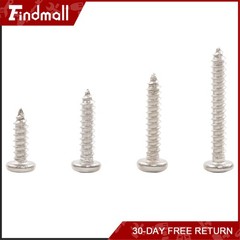 Findmall 780 PCS Pan Head Sheet Metal Screws Assortment Kit #4#6#8#10 Stainless